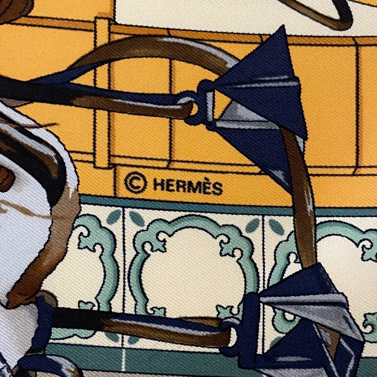 SJ【HERMES】カレ90 王立アンダルシア馬術学校 SILK/シルク 100