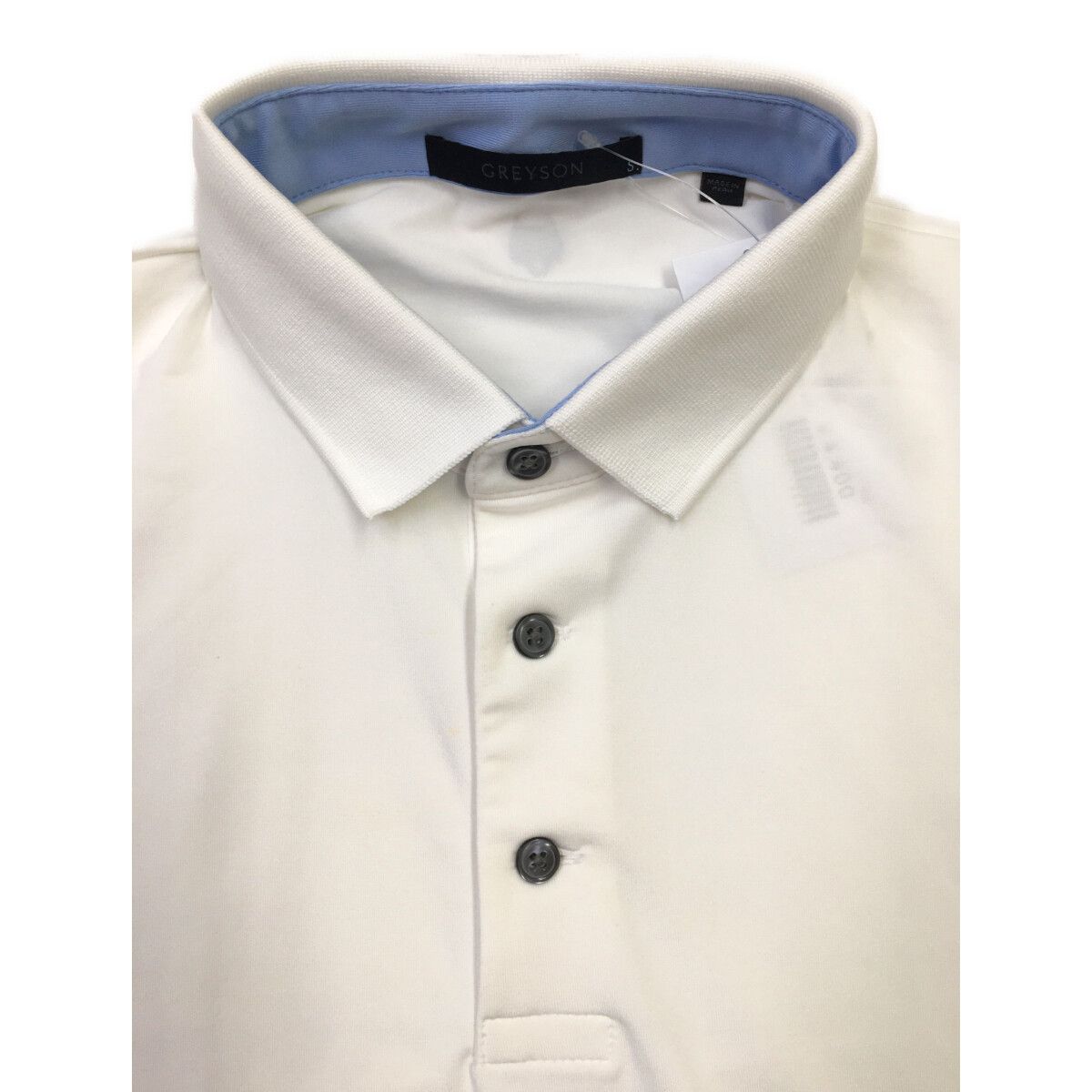 メンズ GREYSON グレイソン　半袖ポロシャツ M 中古 メンズ グレイソン GREYSON 半袖ポロシャツ S 白 ホワイト
