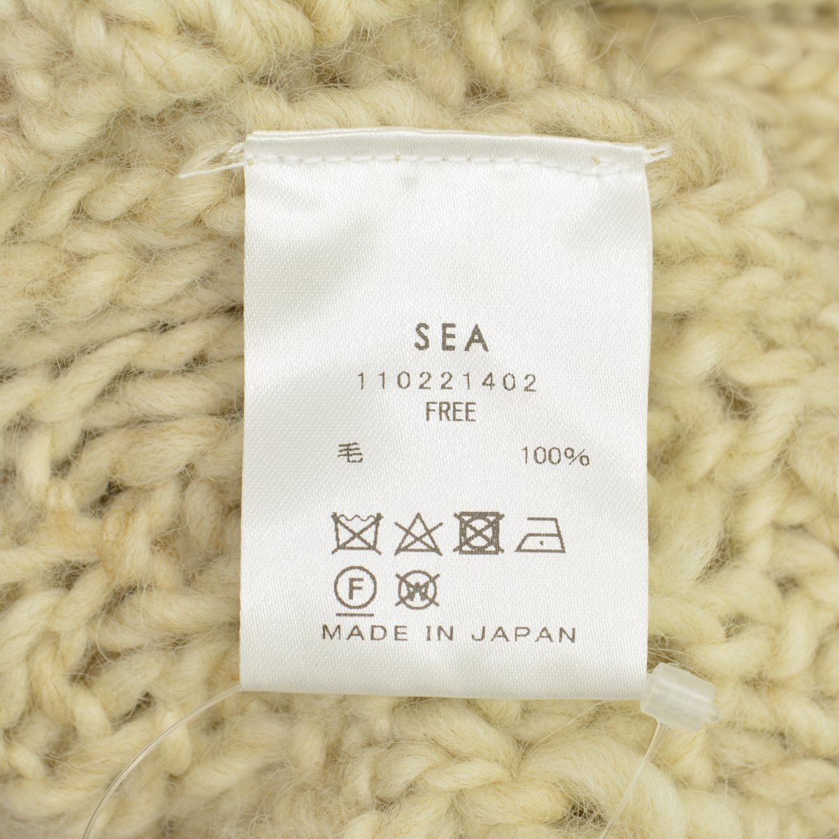 その他ブランド / SEA/ニット・セーター(厚手)/FREE/ウール/ベージュ/110221402 Sea】110221402 ケーブル2XL Vネック ウール長袖ニットセーター - メルカリ