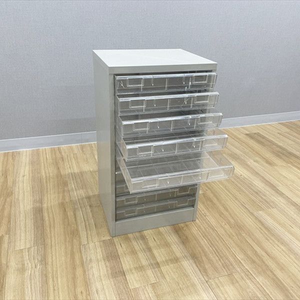 トレイキャビネット 1段10列 A3対応 ライトグレー