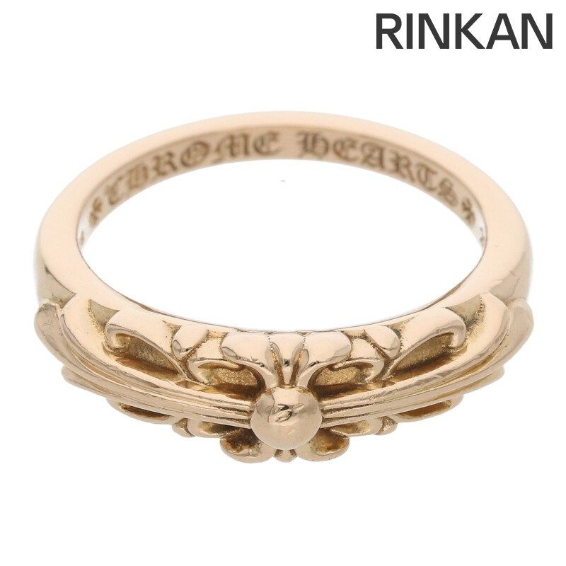 クロムハーツ  22K BABYCLSC/ベイビークラシックフローラルクロス ゴールドリング メンズ 16号