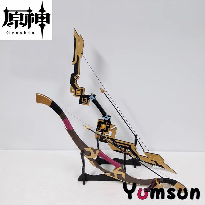 コスプレ　小道具　武器　原神　シグウィン　白雨心弦　モチーフ武器　弓 Amazon.co.jp: コスプレ 原神 道具 シグウィン グッズ 武器 弓