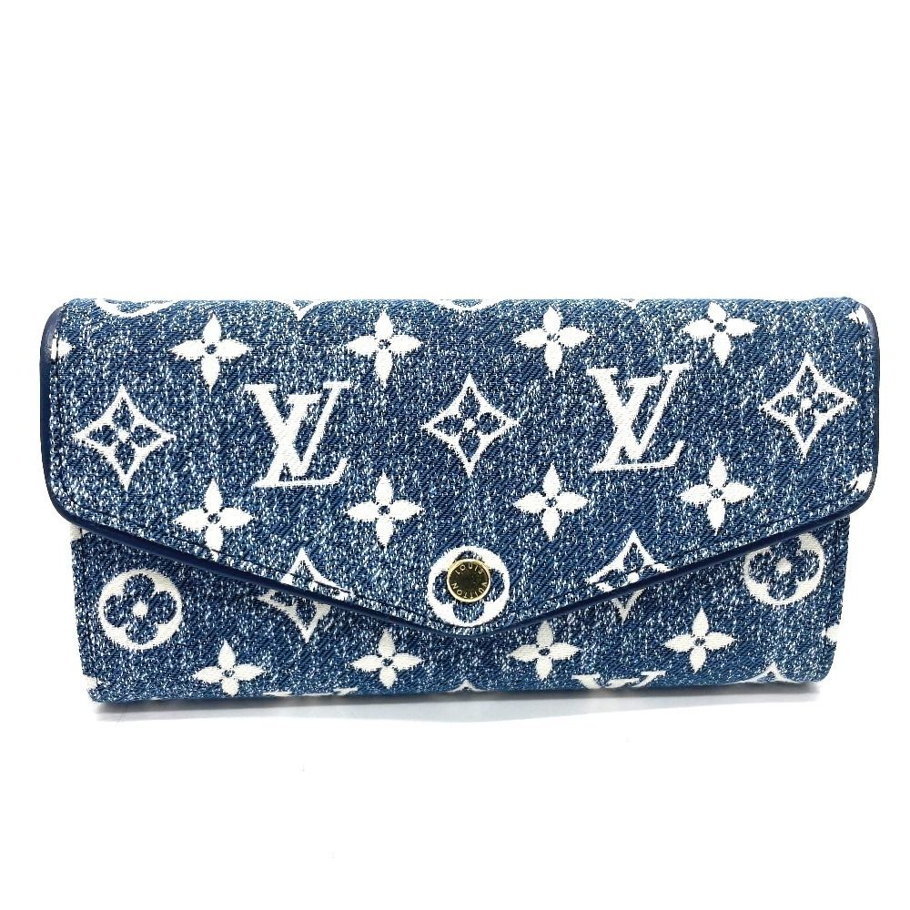 【美品】 ルイヴィトン エピ デニム ポルトフォイユサラ ブルー系 長財布 LOUIS VUITTON ルイヴィトン 長財布 ポルトフォイユ・サラ