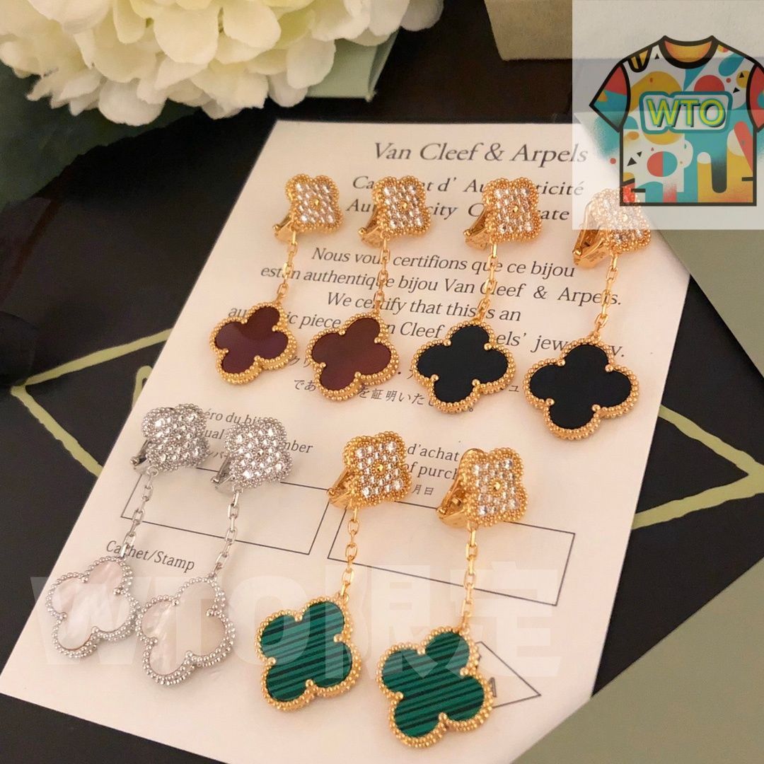 Van Cleef - Arpels アルハンブラ ダブルフラワー イヤリング | ヴァン クリーフ - アーペル レディースジュエリー｜ ｜ ♥