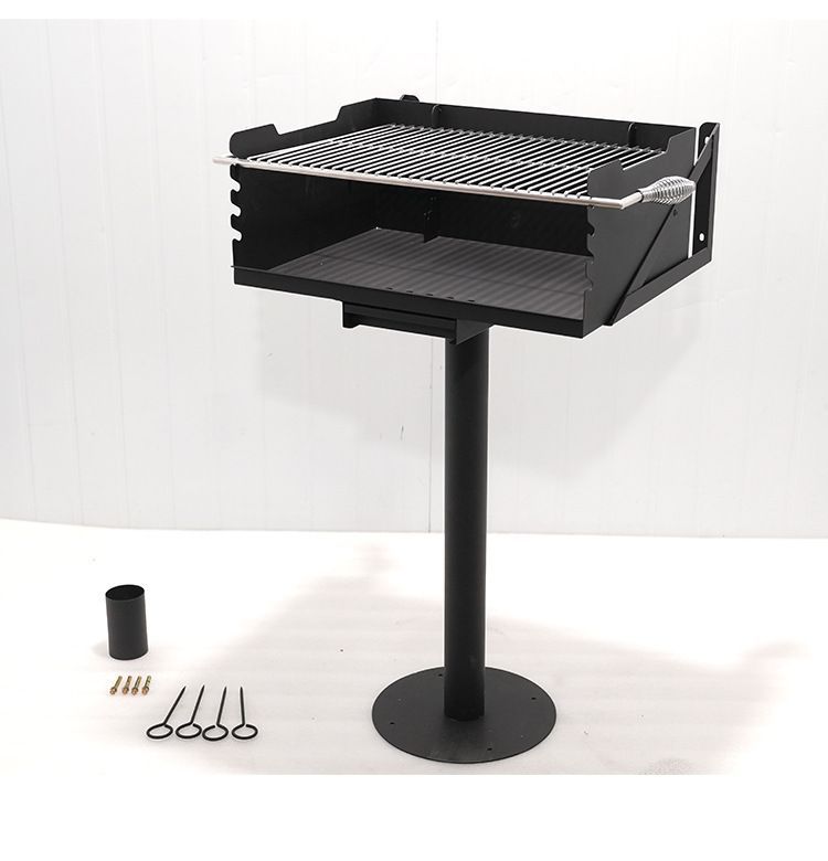 送料無料 23インチ スタンド型 バーベキューグリル 304ステンレス製 焼き網付き アウトドアBBQ用 木炭焼き肉コンロ 公園用バーベキュー炉 HRDEVELOPMENT_JP