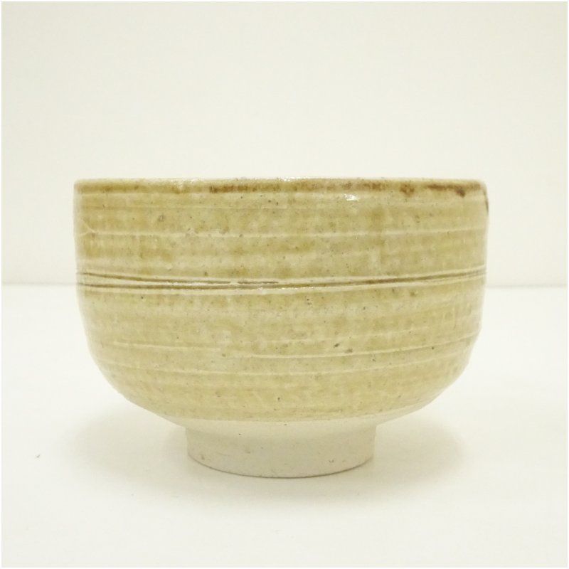美術品・アンティーク・コレクション 黄瀬戸茶碗 水野双鶴 共箱 茶道具