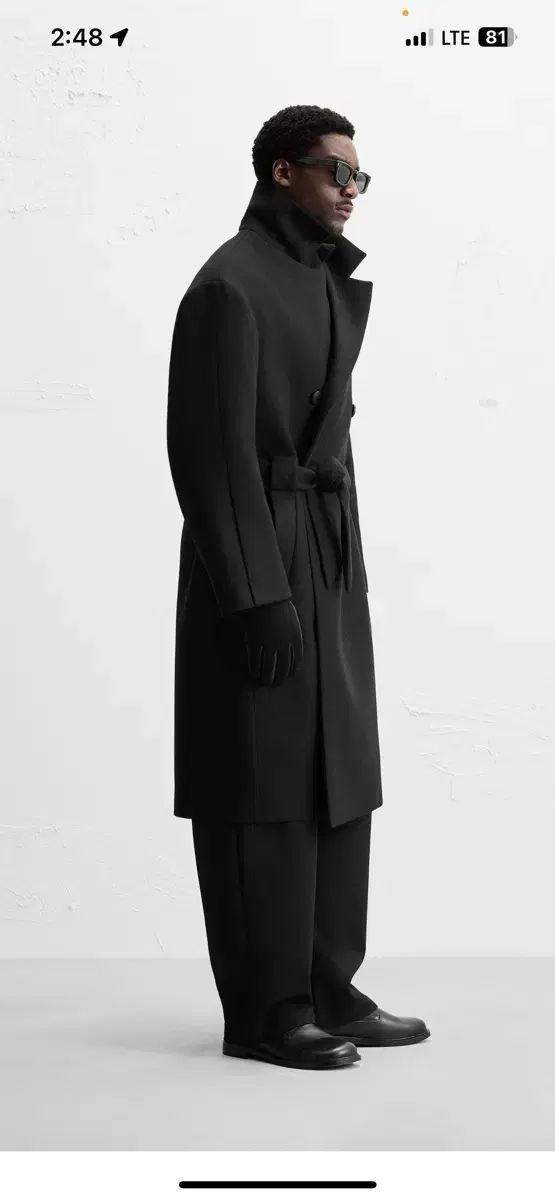 極美品✨ZARA ダブルチェスターコート ヘリンボーン イタリア生地 黒 グレー ウール ダブルブレストコート - ブラック | ZARA Japan / 日本