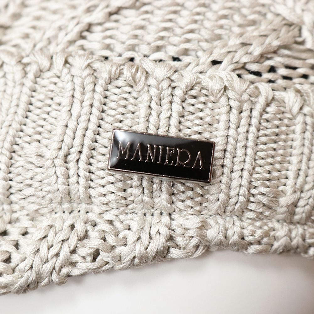 MANIERA/シルク プレイキャップ 日本製 ニット 帽子 メンズ 紳士 マニエラ 新品/シルバー/kf361a/