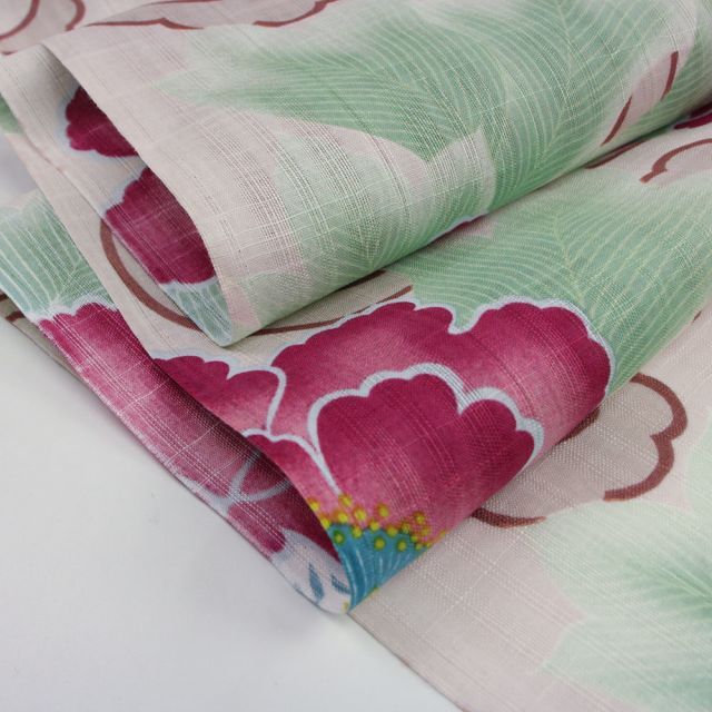 呉服屋 岡重謹製 ブランド 浴衣 反物 女物 生地 別誂え 未仕立品 綿100