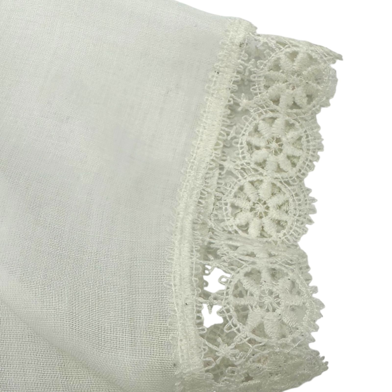 Euro vintage(ヨーロッパヴィンテージ) lace tirol shortblouse レースのチロルショートブラウス /ウエストゴム/レースに一部破れ有 S~M程度 ホワイト Euro vintage(ヨーロッパヴィンテージ) lace tirol shortblouse