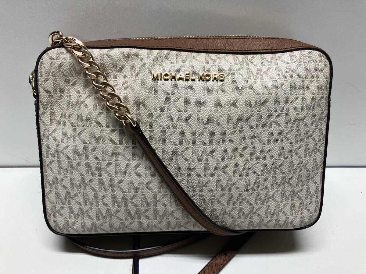 MICHAEL KORS マイケルコース 35F8GTTC3B ショルダーバッグ ホワイト×ブラウン