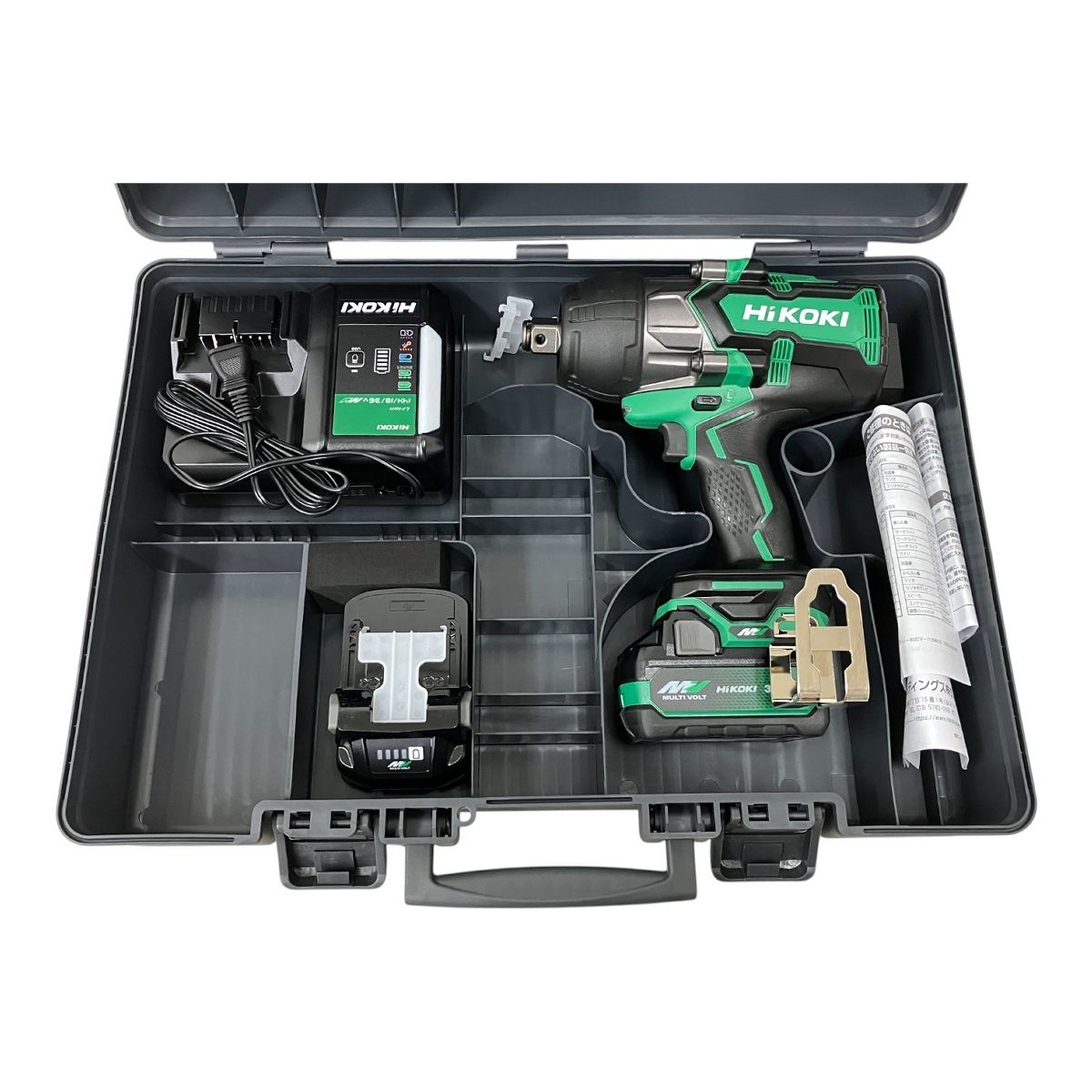 HiKOKI ハイコーキ WR36DA コードレスインパクトレンチ 36V バッテリー2個 充電器 電動工具 M10421420