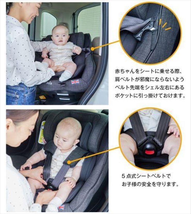 美品✨Joie チャイルドシート　アーク360° ISOFIX ネイビーブラック Joie チャイルドシート アーク360°（ブラック&ネイビー