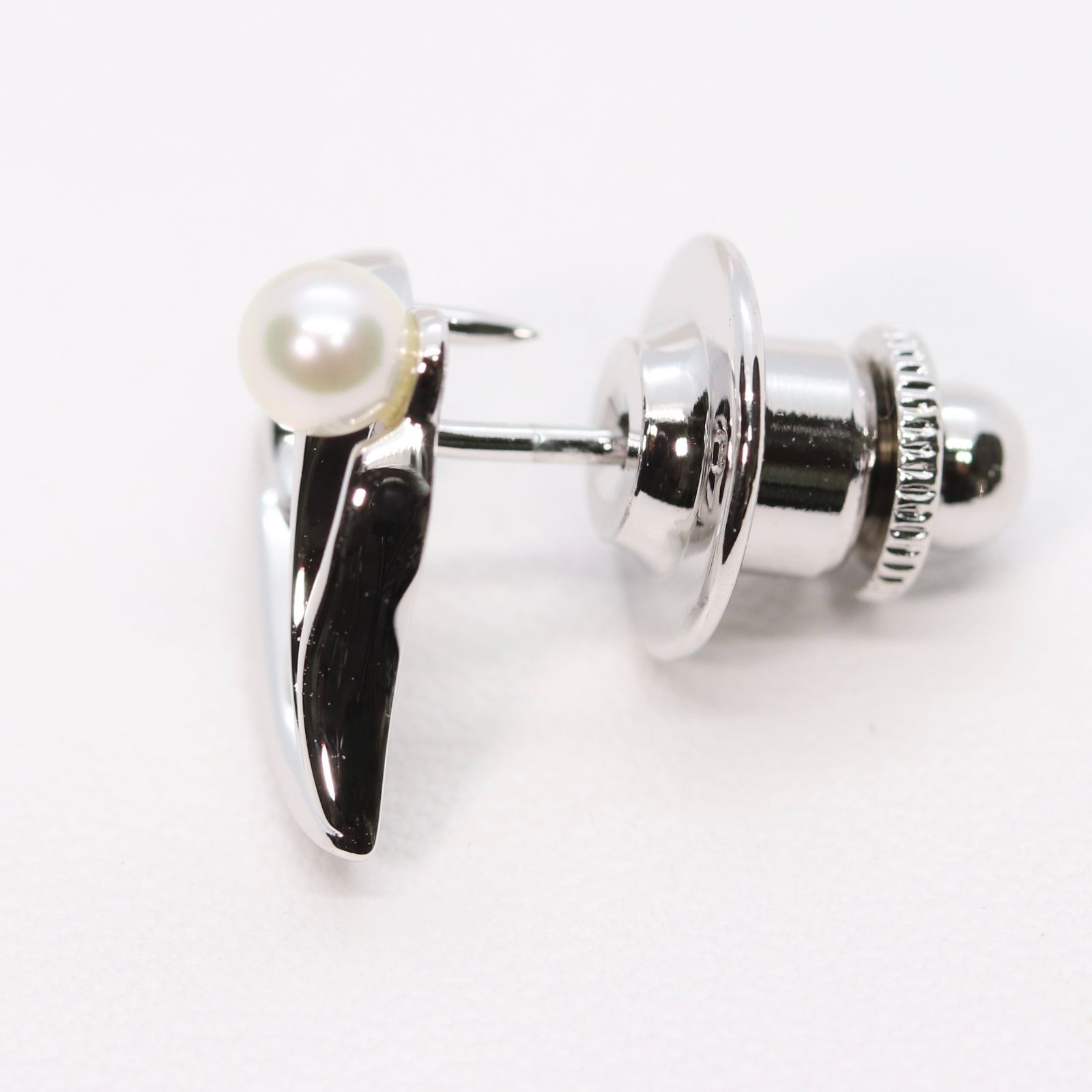 ミキモトのパール　ピンブローチ シルバー製 MIKIMOTO ミキモト パール 真珠 ピンブローチ 2点セット カフス