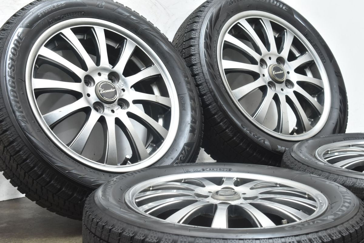 バリ溝 エクシーダー 15in 4.5J 45 PCD100 ブリヂストン ブリザック VRX2 165 60R15 デリカミニ ソリオ ハスラー ピクシスジョイ