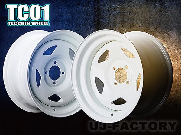 【本州送料無料】【CLS TC01】13inch 7.0J（7J × 13インチ) PCD114.3/4H inset±0迫力の段付ディープリム/スチールホイール　OEM-A15-050×2本　4穴 ESB