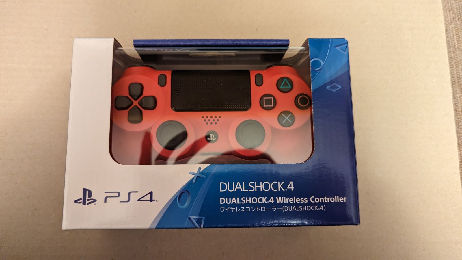 新品未使用 PS4 純正 コントローラー DUALSHOCK4 マグマレッド