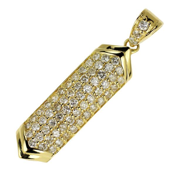 K18YG ダイヤモンド ペンダントトップ 1.00ct パヴェ - メルカリ