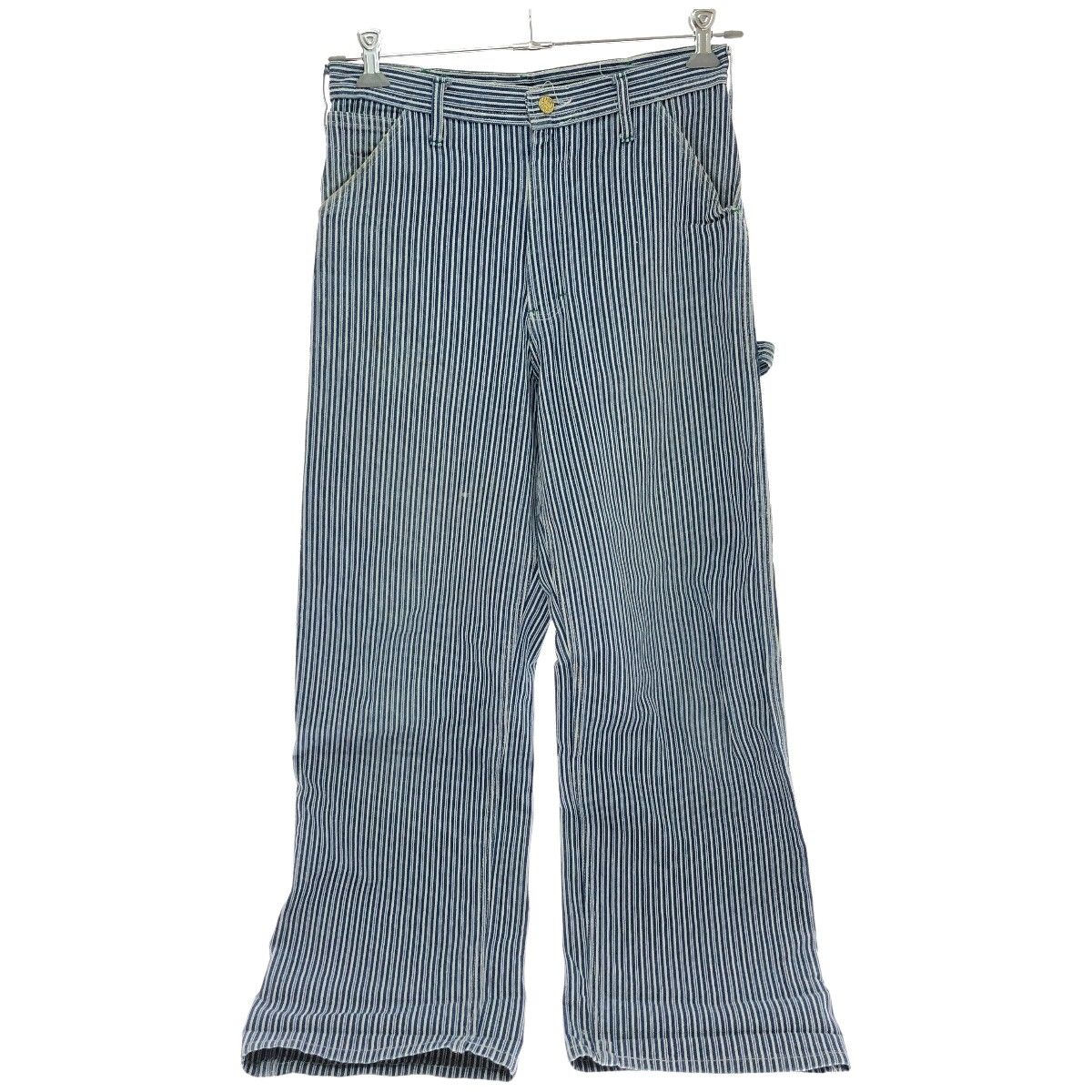 □□70s SWEET-ORR パンツ ペインターパンツ SIZE 不明 ヒッコリー セミオートマチックTALONジッパー 古着 ブルー □□70s SWEET-ORR パンツ ペインターパンツ SIZE 不明 ヒッコリー