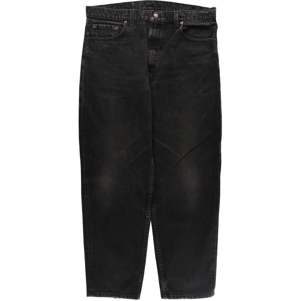 古着 90年代 リーバイス Levi's 550 RELAXED FIT TAPERED LEG ブラックデニム テーパードデニムパンツ USA製 メンズw38相当/evb008277