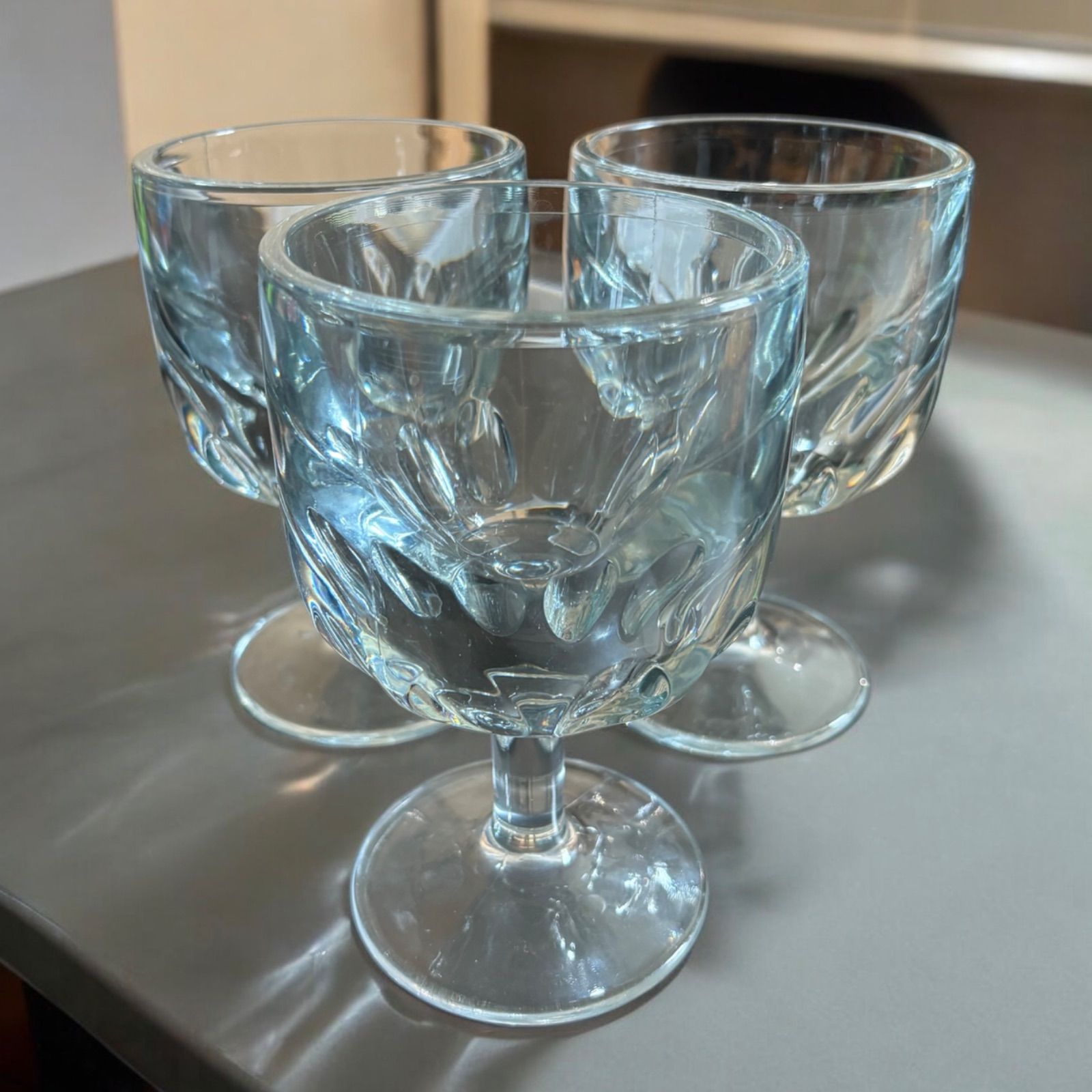 3客セット】純喫茶 ガラス ボウル クリスタル デザートグラス