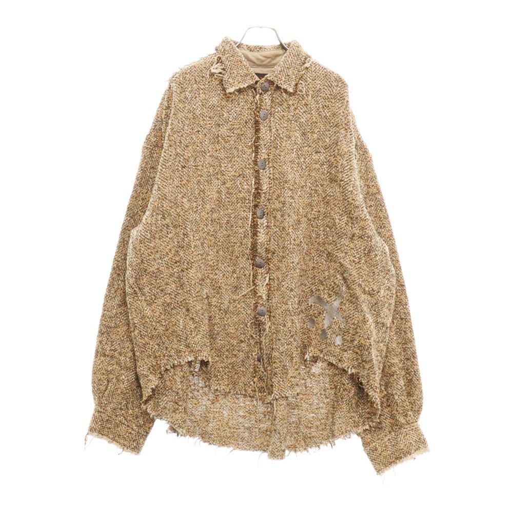 cvtvlist (カタリスト) 23AW TWEED SHIRT ツイード ウール 長袖シャツ ベージュ 2301080201
