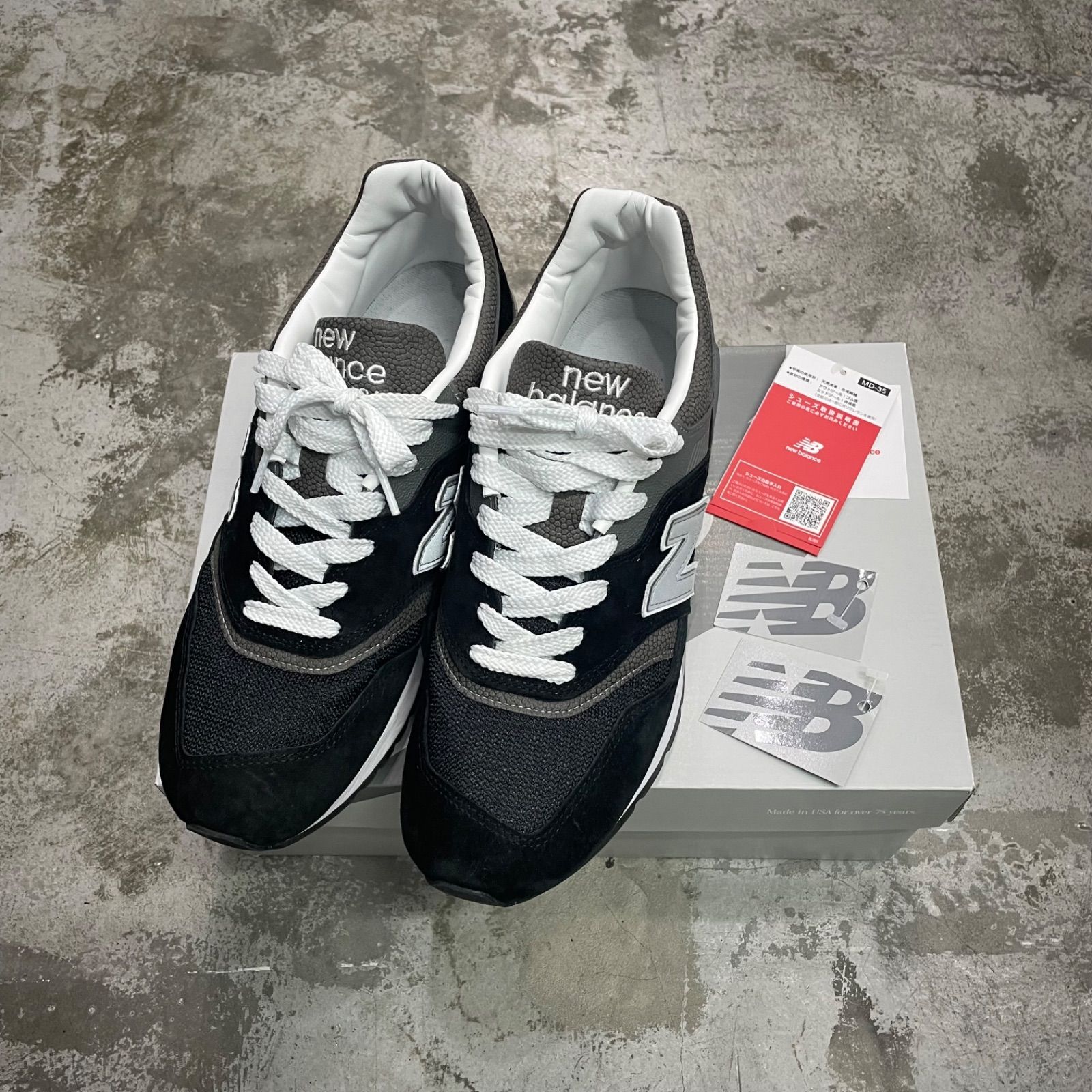 国内正規 New Balance 997 Black スエード スニーカー ブラック U997BK 