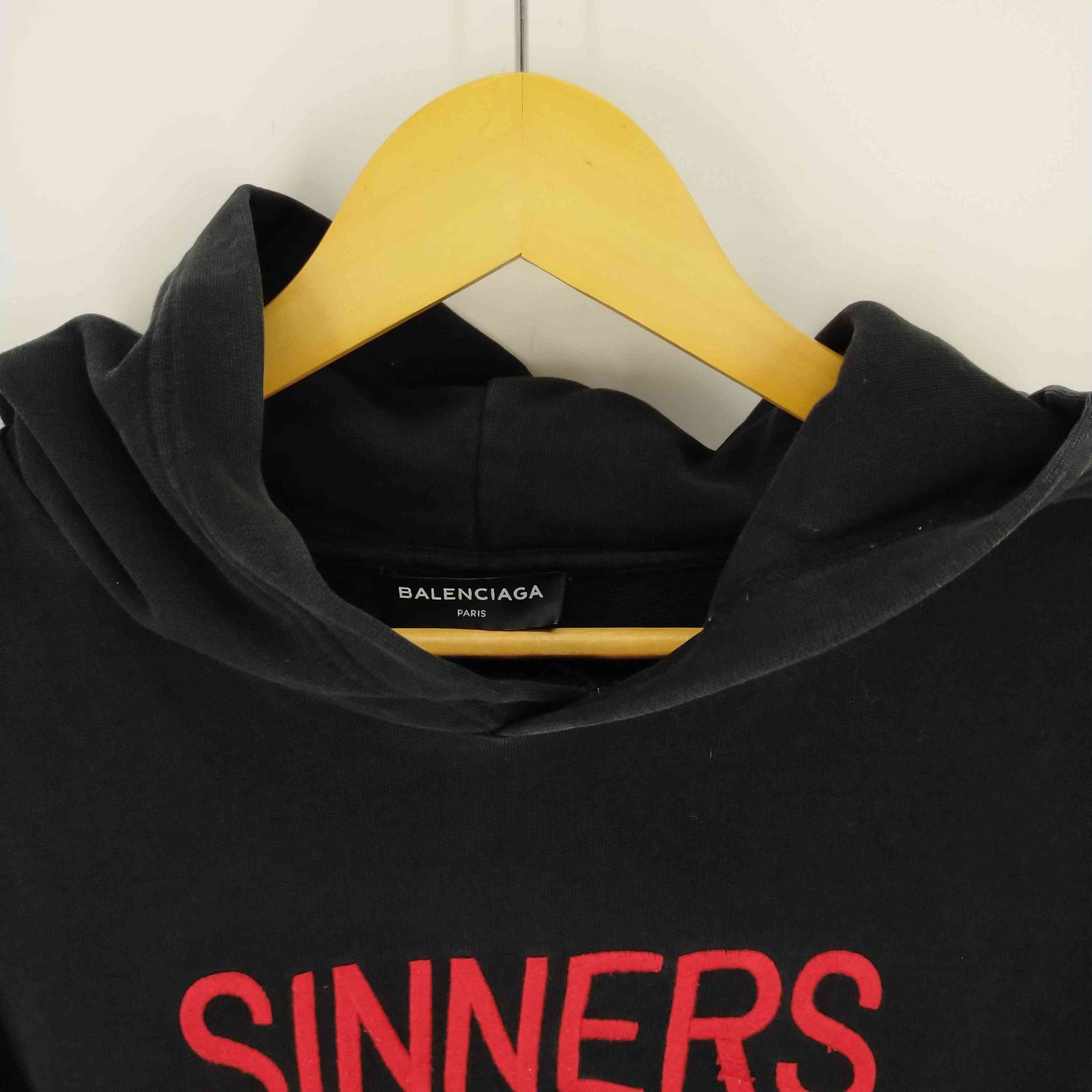 バレンシアガ SINNERS刺繍プルオーバーパーカー M バレンシアガ BALENCIAGA SINNERS刺繍プルオーバーパーカー メンズ L