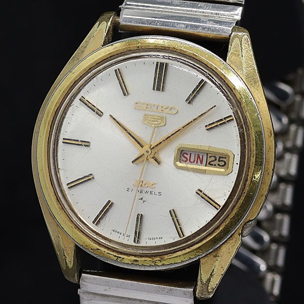 SEIKO 5 DX 27JEWELS.自動巻き。稼働品(ベルト社外) SEIKO 5 DX 27JEWELS.自動巻き。稼働品(ベルト社外) （BRISTOL