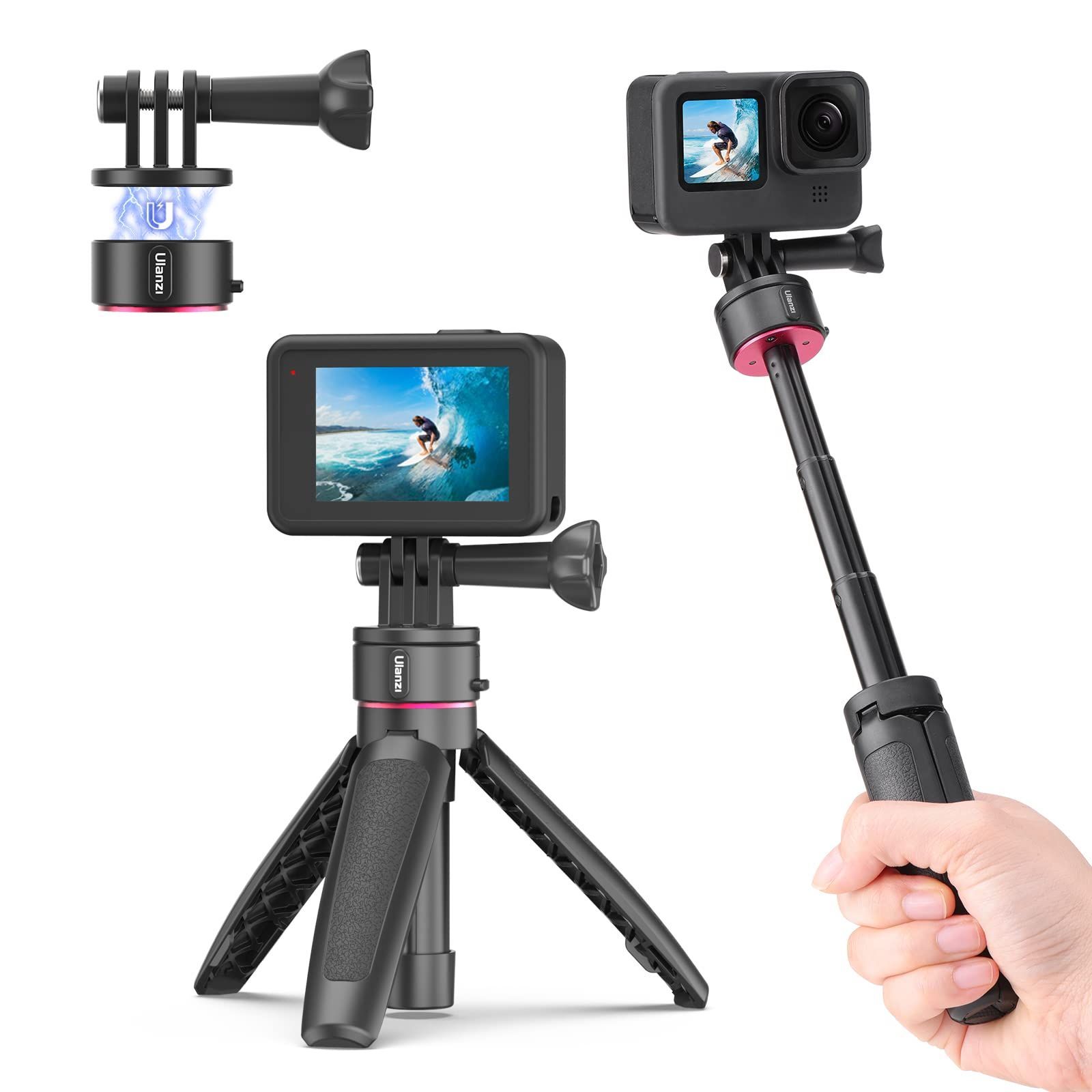 Ulanzi Go-Quick II ミニ三脚 Gopro用 磁気マグネットマウント 