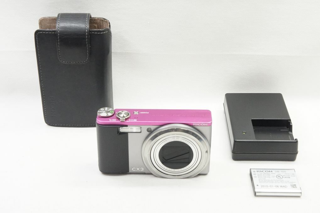 RICOH リコー CX3 コンパクトデジタルカメラ ツートン ライトグレー×ピンク 250717r