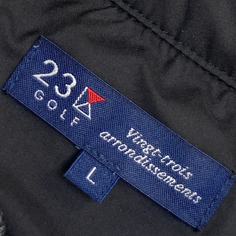 サイズ：L 23区GOLF ニジュウサンクゴルフ  モックネック ニットセーター  ブラック系 [240101435295] ゴルフウェア メンズ ストスト サイズ：L 23区GOLF ニジュウサンクゴルフ モックネック ニット