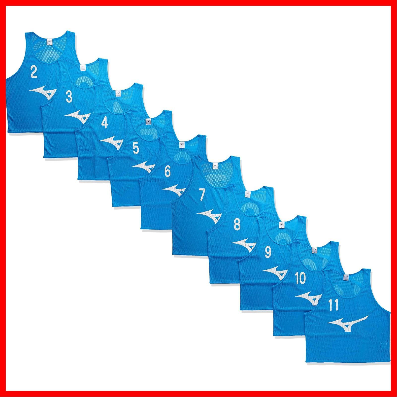 在庫わずか 部活 ジュニア 練習 番号付き 32MH9111 ビブス10枚セット トレーニングウェア キッズ ミズノ