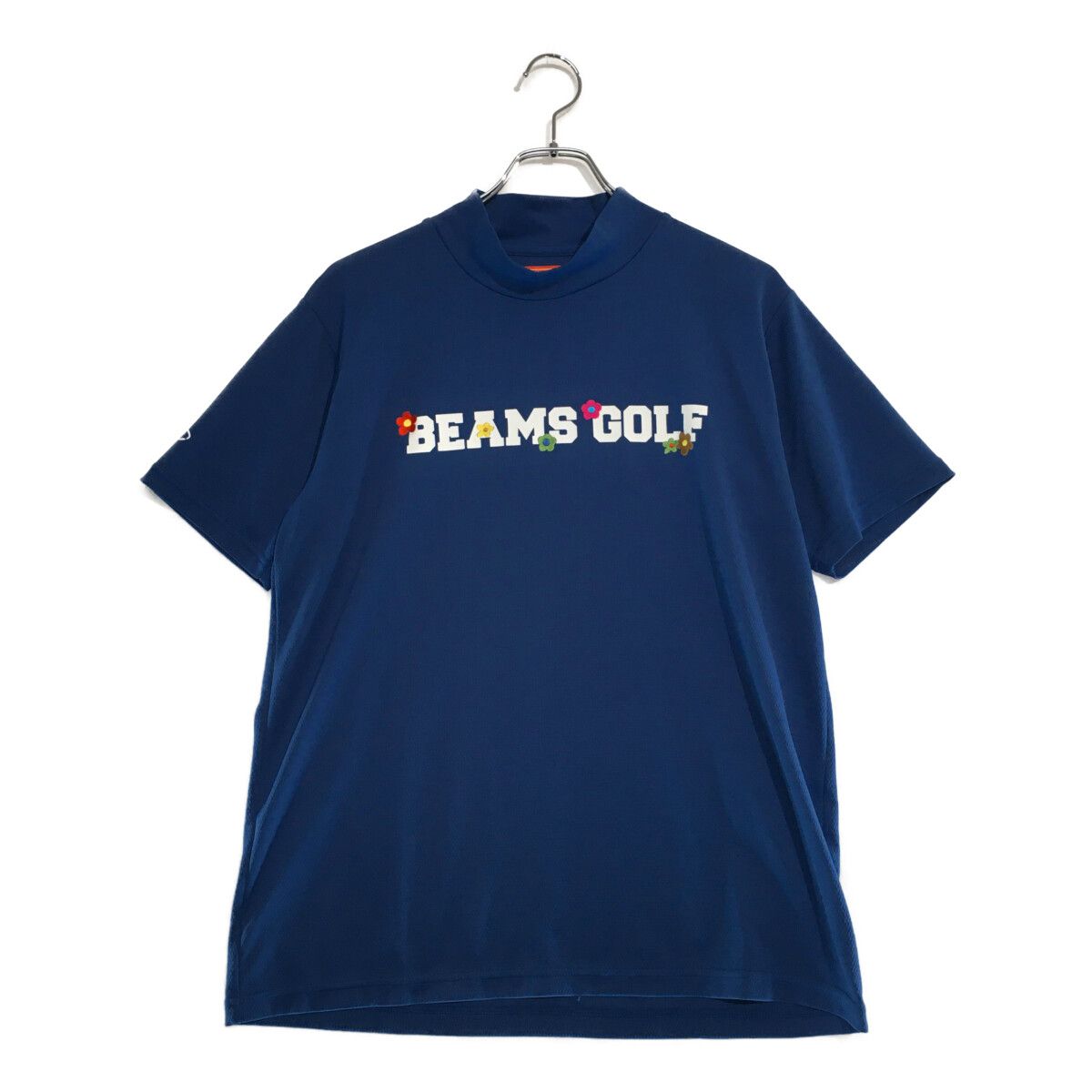 BEAMS - coco 中古 ビームスゴルフ BEAMSGOLF メンズ 半袖シャツ M 青 ブルー モックネック メッシュ調 中古 メンズ ビームスゴルフ BEAMSGOLF 半袖シャツ M 青系