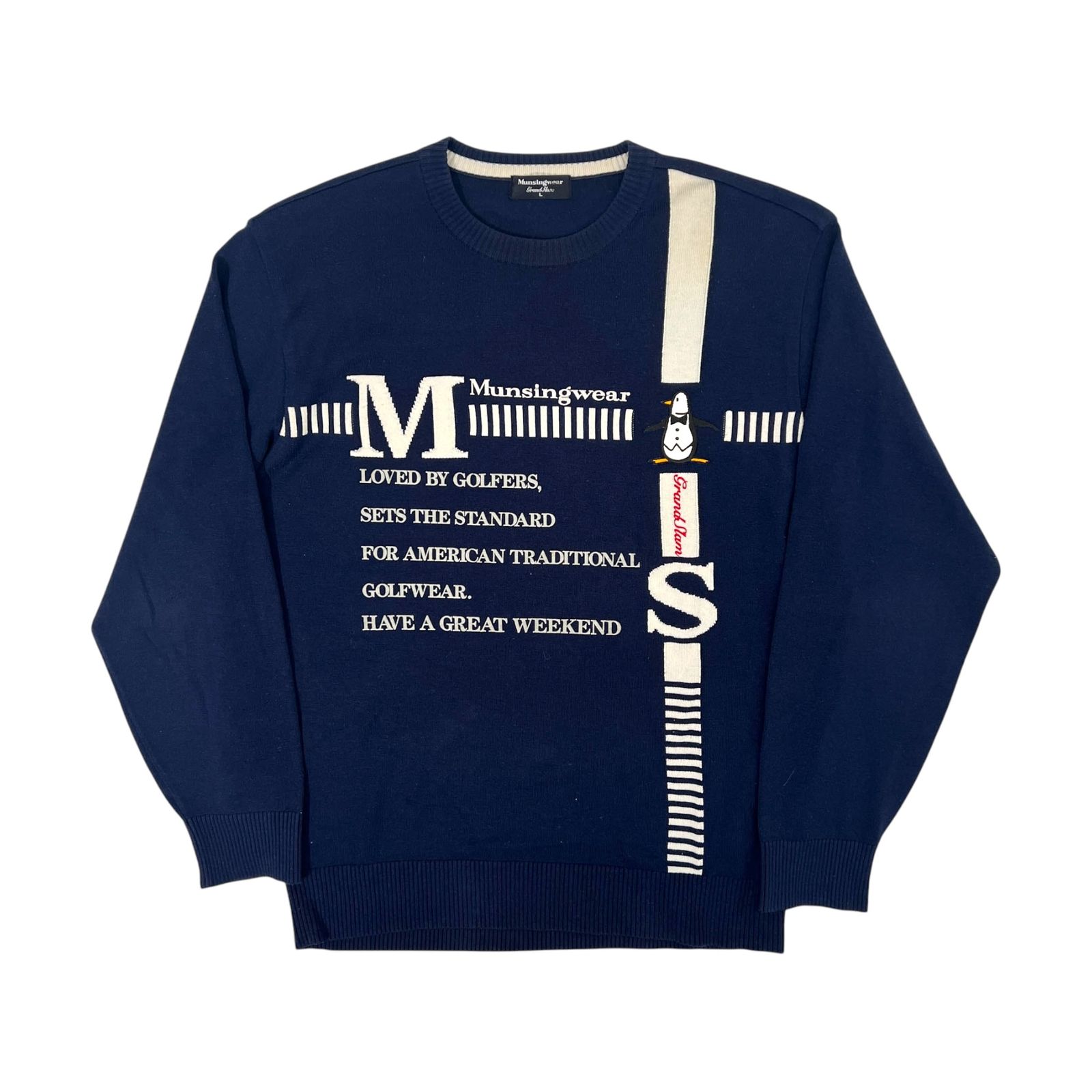 GrandSlam Munsingwear 薄手ニットセーター デザイン マンシングウェア