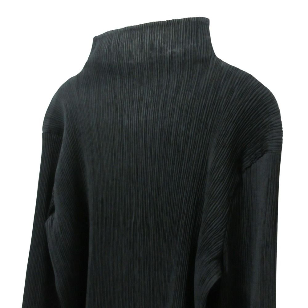 美品✨ISSEY MIYAKE プリーツ　ブラック　長袖　ハイネック ISSEY MIYAKE プリーツ ブラック 長袖 ハイネック Mサイズ