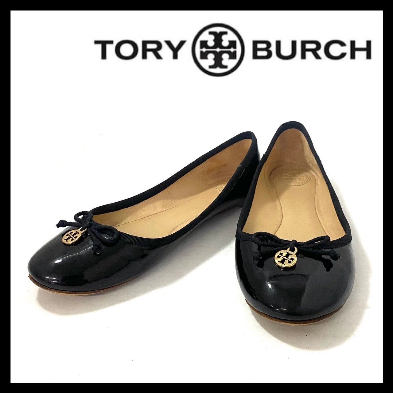 CH【TORY BURCH】フラットシューズ サイズ 8M 約25cm エナメル