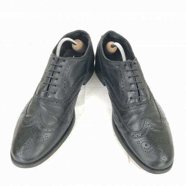 80s-90s?/Vintage★USA名門★フローシャイム/FLORSHEIM★本革/グッドイヤー製法/ウイングチップ【27.5/黒】フルブローグ/メダリオン/ドレスシューズ/ビジネス◆MF-156 80s-90s?/Vintage☆USA名門☆フローシャイム/FLORSHEIM☆本革