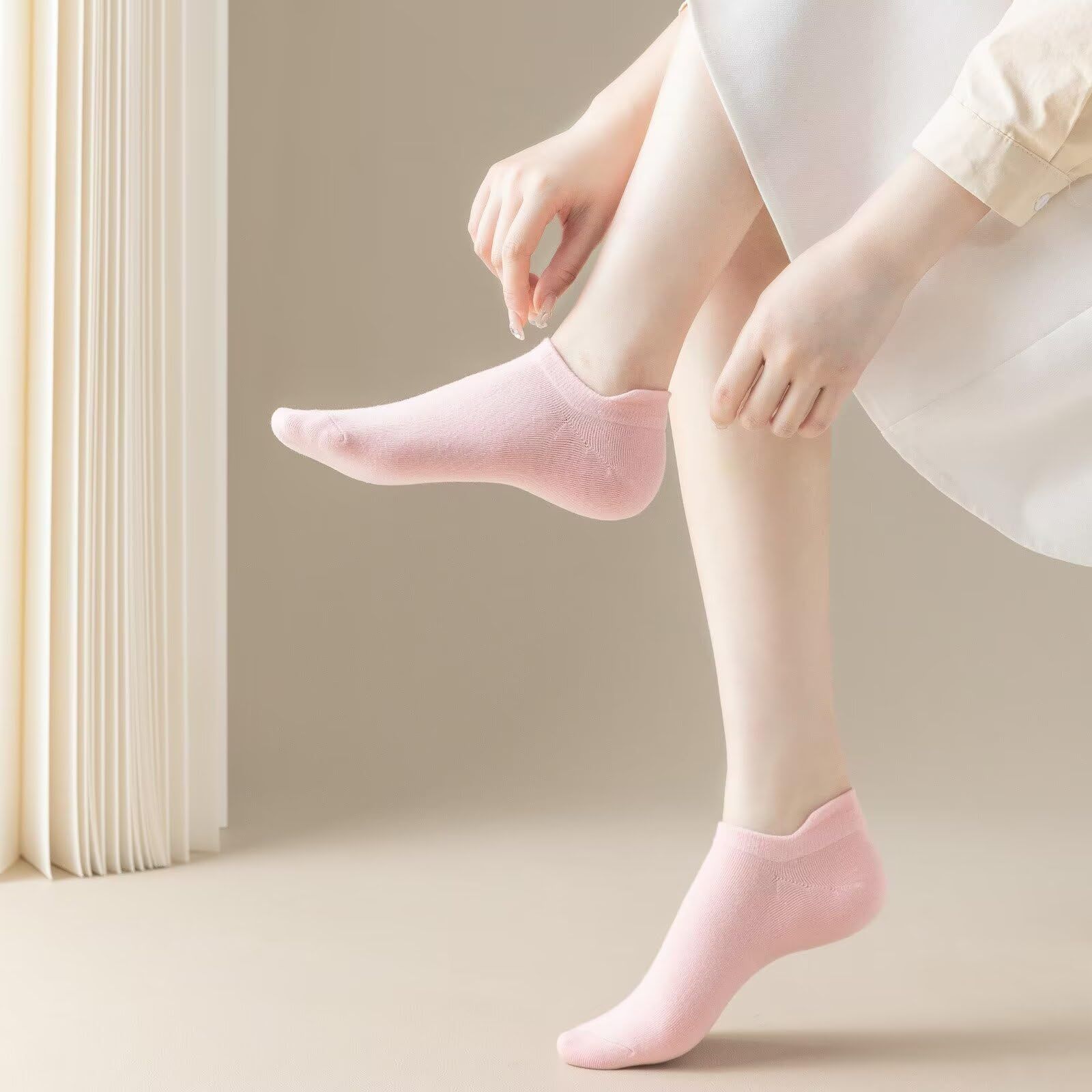 レディース レディース くつした 無地 カジュアルソックス 脱げない 可愛い おしゃれ ギフト 22~25cm 綿 8足セット 通気 防臭 四季 抗菌 ソックス 靴下 HWVICTORYV