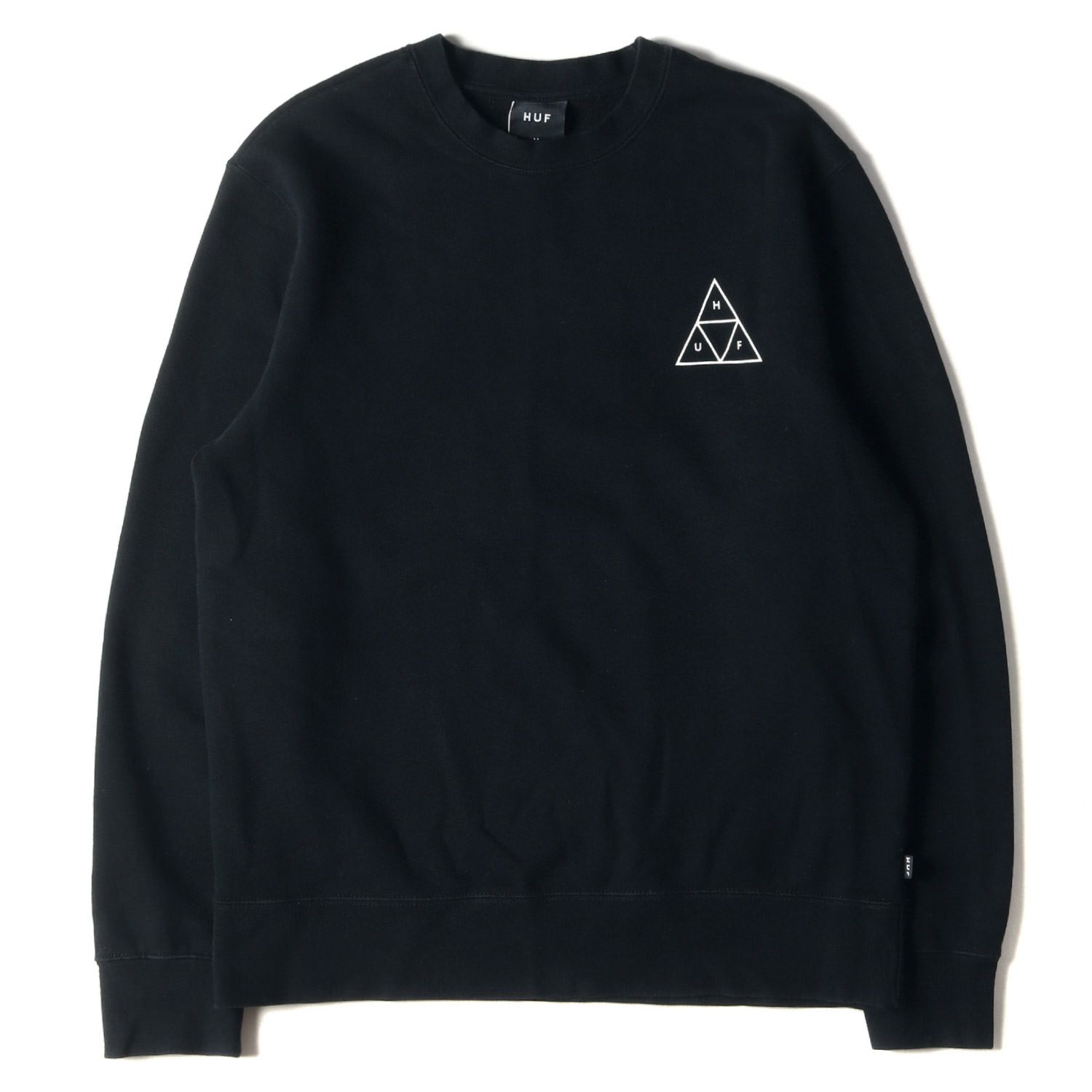 HUF ハフ ロゴマーク スウェット クルーネック ブラック M トップス 