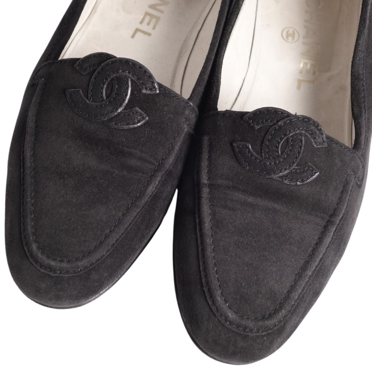 Vintage シャネル CHANEL ローファー モカシン ココマーク スウェ