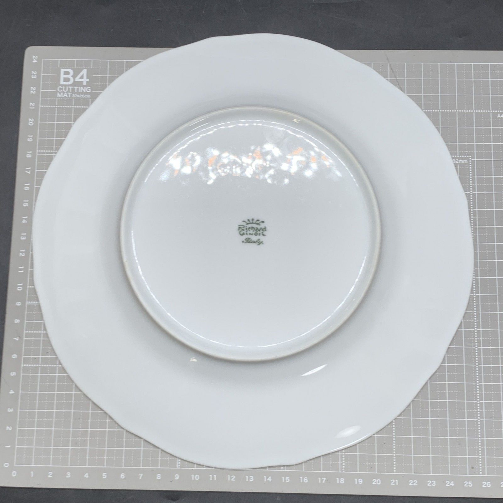 P398 リチャードジノリ ミュージオ ホワイトシリーズ 4枚おまとめ 直径約26㎝　ディナープレート Richard Ginori ホワイト プレート 白　大皿 P398 リチャードジノリ ミュージオ ホワイトシリーズ 4枚おまとめ 直径