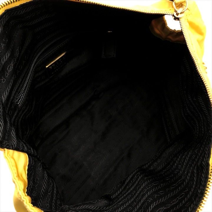良品 PRADA プラダ 三角ロゴ プレート キルティング ナイロン チェーン ショルダー バッグ イエロー k2779 良品 PRADA プラダ 三角ロゴ プレート キルティング ナイロン チェーン