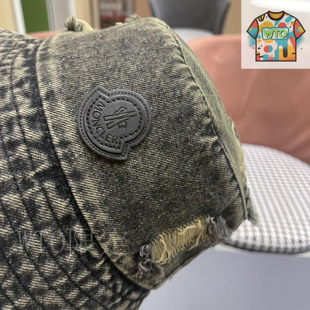 今日特価】MONCLER 2025 春 デニム破洞 バケットハット-3 - メルカリ