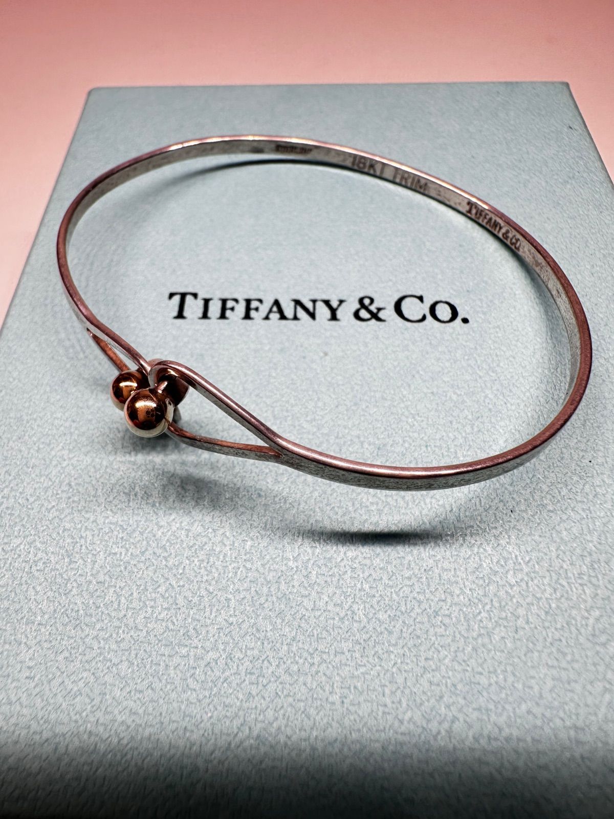 TIFFANY＆Co ティファニー フック&アイ ダブルハート ブレスレット 