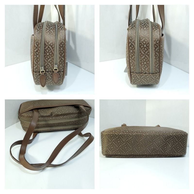 美品】バリー Bally キャンバス レザー 総柄 2コンパートメント  