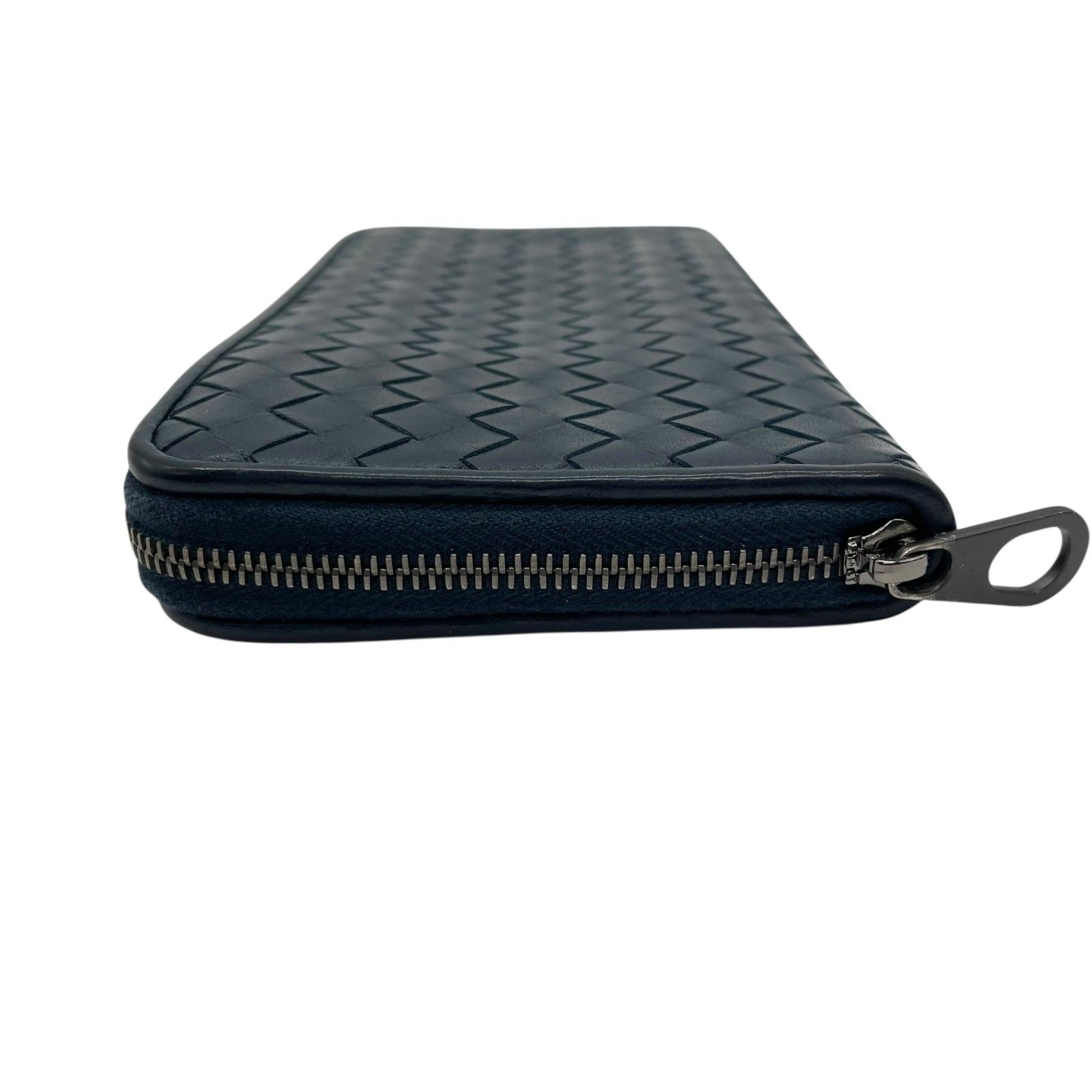 美品・最高級★ボッテガヴェネタ　ラウンドジップ 長財布 クロコ ネイビー系 美品 BOTTEGA VENETA ボッテガヴェネタ ボッテガベネタ ラウンド