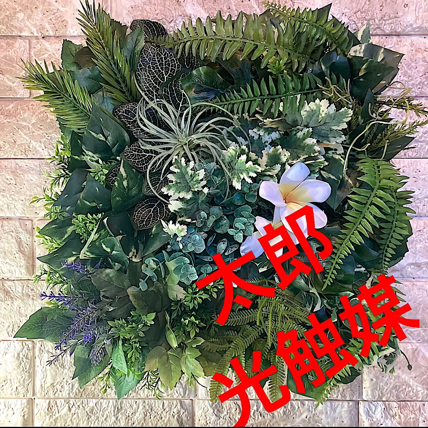 光触媒　人工観葉植物　ウォールグリーン　フェイクグリーン　インディアンアーモンド 観葉植物 おしゃれ 大型 インテリアグリーン フェイク インディアン