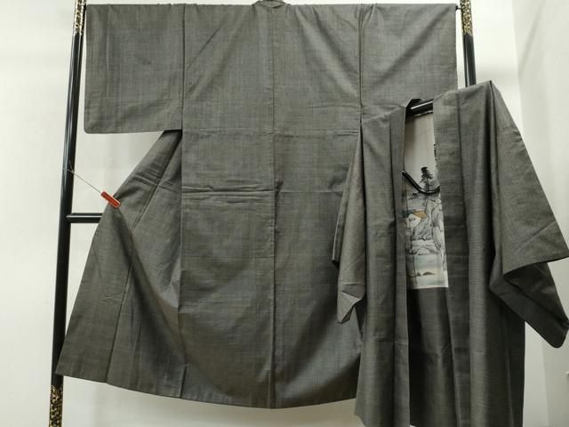 平和屋着物○男性 本場大島紬 アンサンブル 100亀甲 総詰め 正絹 逸品  