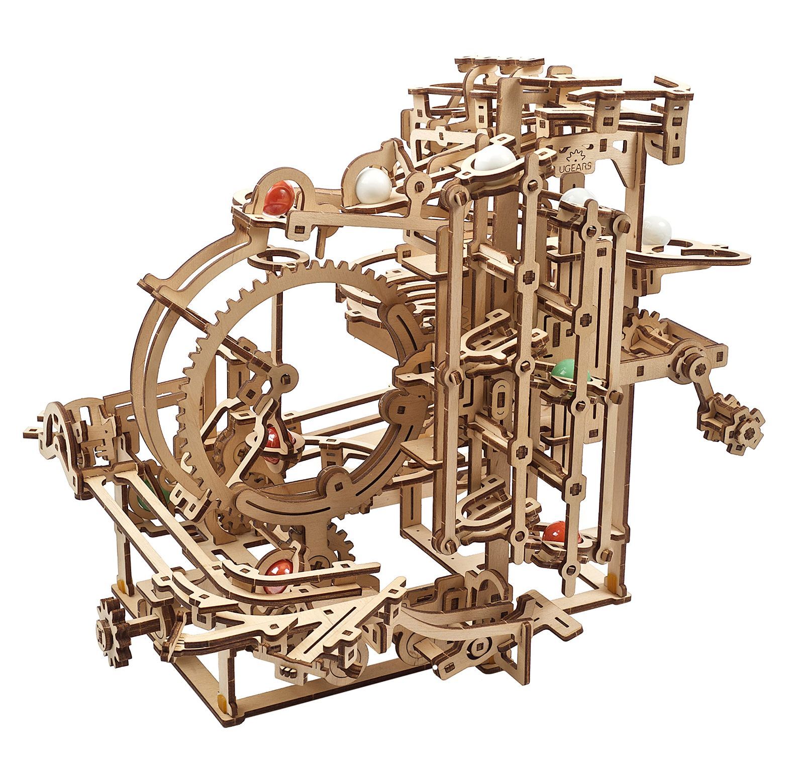 Ugears マーブルランステップホイスト70156 木製パズル 工作 模型 接着剤工具不要 大人 子供